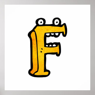 Póster letra f personalizado