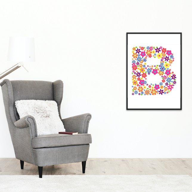 Póster Letra floral B de las flores monogramo (Subido por el creador)