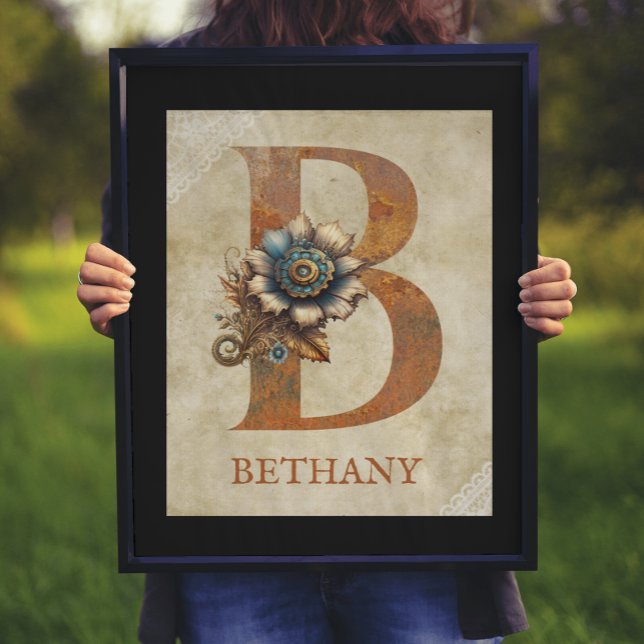 Póster Letra floral de Steampunk B Poster (Subido por el creador)
