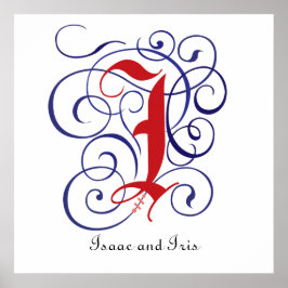 Póster Letra gótica gótica de mayúsculas I, Poster PNG de