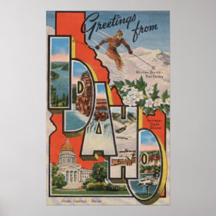 Póster Letra grande ScenesIdaho de Idaho (esquí)