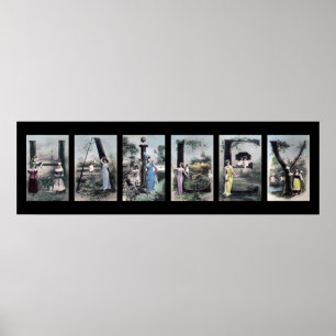 Póster Letra HAILEY Alphabet Name Art