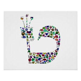 Póster Letra hebrea 'TET'