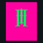 Póster Letra inicial monograma moderno verde rosa elegant<br><div class="desc">Añada un toque de elegancia personalizada a su espacio con nuestra carta inicial Monograma moderno Poster verde rosa elegante! Esta moda y diseño contemporáneo mezclan suaves tonos rosa y verde con un moderno monograma en el centro, creando una impresionante pieza de arte mural perfecta para cualquier habitación. Este poster es...</div>