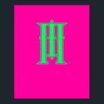 Póster Letra inicial monograma moderno verde rosa elegant<br><div class="desc">Añada un toque de elegancia personalizada a su espacio con nuestra carta inicial Monograma moderno Poster verde rosa elegante! Esta moda y diseño contemporáneo mezclan suaves tonos rosa y verde con un moderno monograma en el centro, creando una impresionante pieza de arte mural perfecta para cualquier habitación. Este poster es...</div>