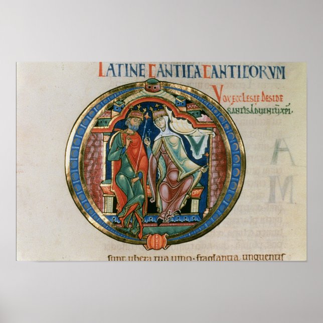 Póster Letra inicial 'O' Osculatur me - Déjame besar (Frente)