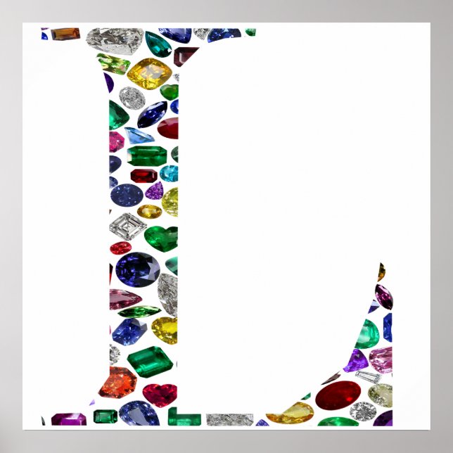 Póster Letra L monograma (Frente)