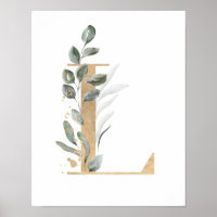 Letra L Monograma Poster