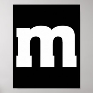 Póster Letra M mayúscula Alphabet