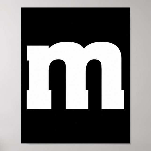 Póster Letra M mayúscula Alphabet (Frente)