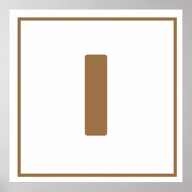 Póster Letra marrón Poster (Frente)