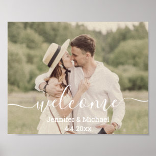Póster letra moderna para cartel de bienvenida de boda ca