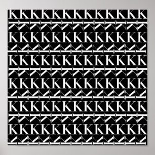 Póster Letra monográfica inicial K