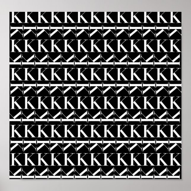 Póster Letra monográfica inicial K (Frente)