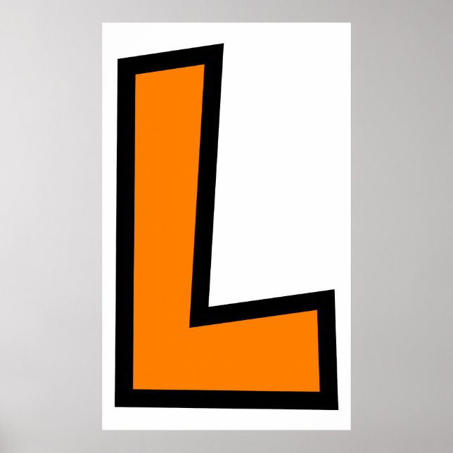 Póster Letra monográfica L (Frente)