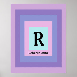 Póster Letra monográfica ligera y colorida nombre diversi