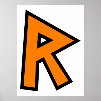 Póster Letra monográfica R