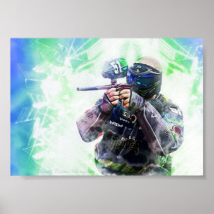 Póster Letra pequeña SR3 de Paintball