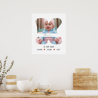 Póster Letra personalizada del alfabeto para bebés - K -