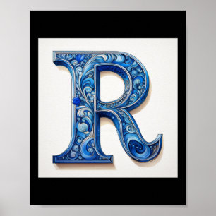 Póster Letra R -2- Pegatina