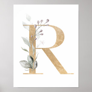 Póster Letra R Poster monograma
