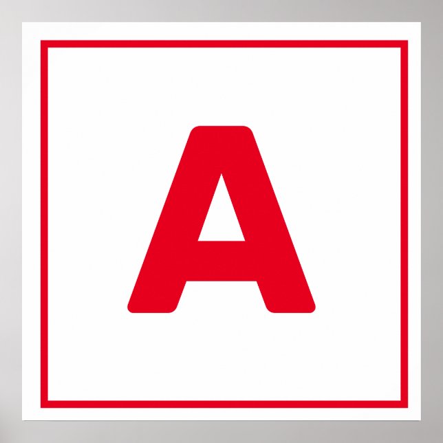 Póster Letra roja a Poster (Frente)