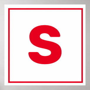 Póster Letra roja S Poster