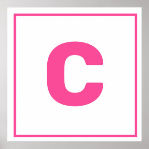 Póster Letra rosa C Poster