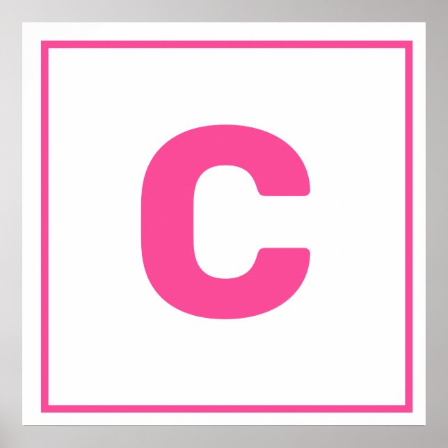 Póster Letra rosa C Poster (Frente)