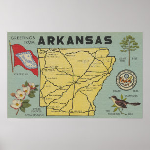 Póster Letra ScenesArkansas de ArkansasLarge