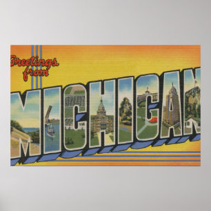 Póster Letra ScenesMichigan de MichiganLarge