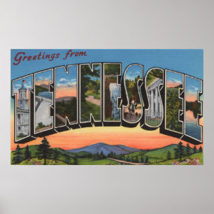 Póster Letra ScenesTennessee de TennesseeLarge