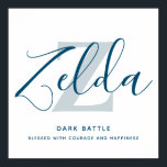 Póster Letra Z nombre elda que significa personalizado de<br><div class="desc">Nombre simple que significa poster de texto con letras para la letra Z en este ejemplo se lee la batalla de Zelda Dark. Bendecido con coraje y felicidad. Otros significados y estilos de nombres disponibles o personalizados esto con su propio nombre y lo que su nombre significa para usted. Hay...</div>