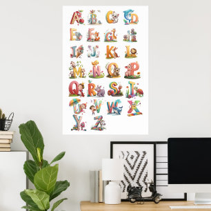 Póster Letras alfabéticas de Charcaters