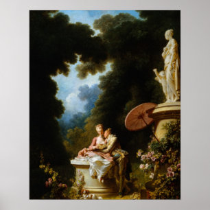 Póster Letras de amor de Jean Honore Fragonard