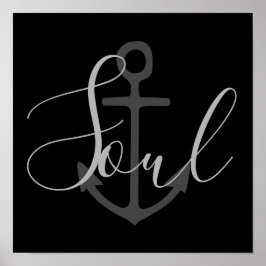 Póster letras de ANCHOR náutico SOUL |