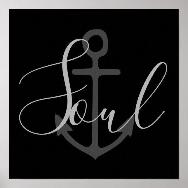 Póster letras de ANCHOR náutico SOUL | (Frente)