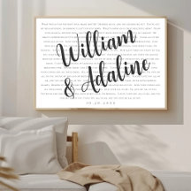 Letras de canción de boda, caligrafía serif minima