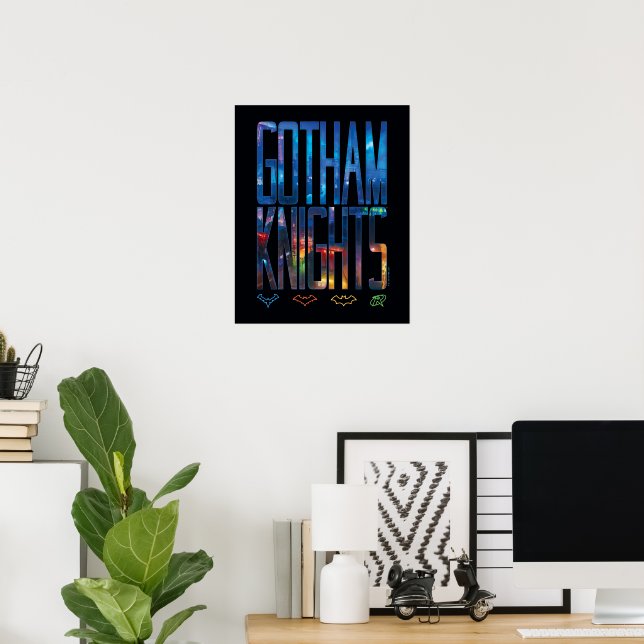 Póster Letras de Gotham Knights City (Oficina en casa)
