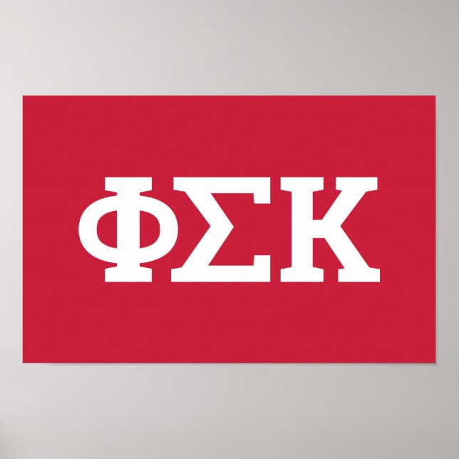 Póster Letras de Phi Sigma Kappa (Frente)