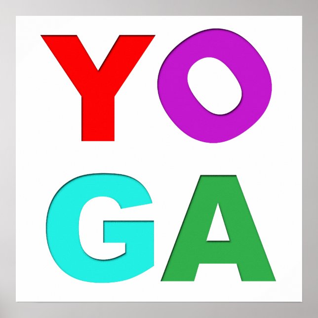 Póster Letras de yoga (Frente)