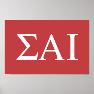 Póster Letras griegas de Sigma Alpha Iota