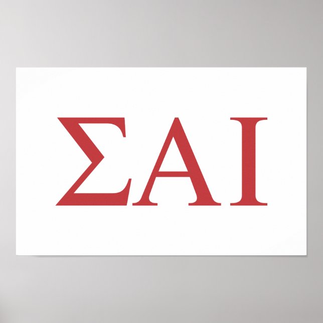 Póster Letras griegas de Sigma Alpha Iota (Frente)