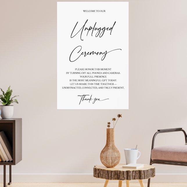 Póster Letrero Acrílico de Ceremonia Desconectada Imprimi (Salón 3)