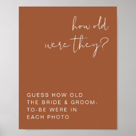 Póster Letrero Boho Terracota CILANTRO Cuántos Años Tenía