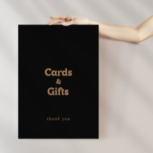 Póster Letrero Clásico Minimalista de Tarjetas y Regalos 
