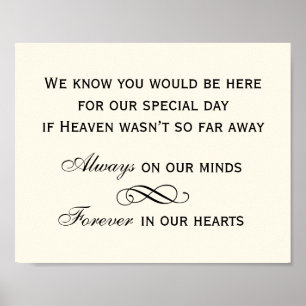 Póster Letrero conmemorativo de boda con elegante escritu