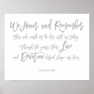 Póster Letrero conmemorativo de boda con letra a mano chi