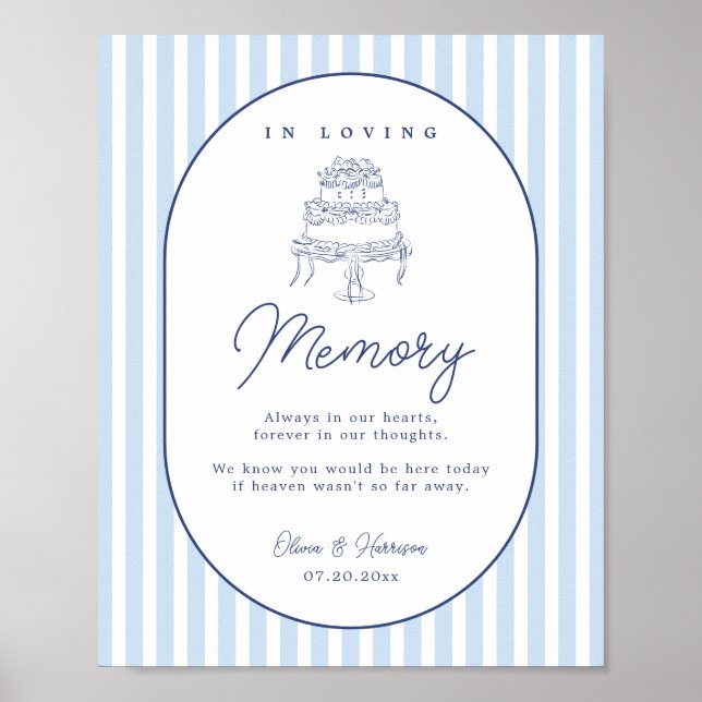 Póster Letrero conmemorativo de boda dibujado a mano con  (Frente)