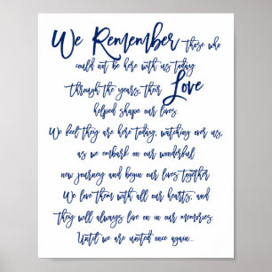 Póster Letrero conmemorativo de boda elegante con letras